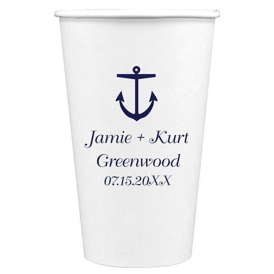 Nautical Anchor Paper Coffee Cups